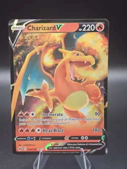 Pokemon SWSH: Crown Zenith Charizard v Holo Card 18/159 - Image 1