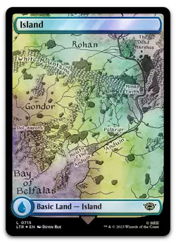 Island (0715) (Surge Foil) #715 (NM) Lord of the Rings LTR Magic MTG - Image 1