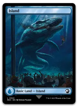 Island #22 (NM) Jurassic World REX Magic MTG - Image 1