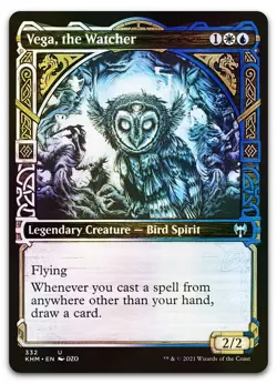Vega, the Watcher (Showcase) #332 (Foil) (NM) Kaldheim KHM Magic MTG - Image 1