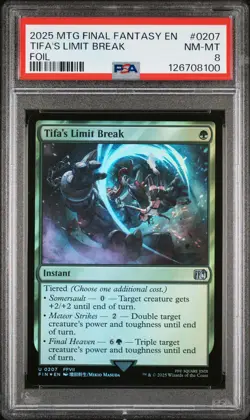 2025 Magic The Gathering Final Fantasy #0207 Tifa'S Limit Break PSA8 - Image 1