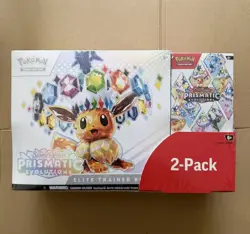 Costco Pokemon Prismatic Evolutions 2-Pack Elite Trainer Box and Booster Bundle - Image 1