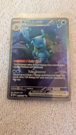 Blastoise ex 200/165 Special Illustration Rare SIR Pokemon 151 Full Art NM+ - Image 3
