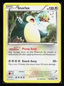 Snorlax Uncommon Pokemon XY - BREAKthrough 118/162 MP - Image 1