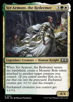 NM Foil Syr Armont, the Redeemer, MTG, Wilds of Eldraine, Magic, 214 - Image 1
