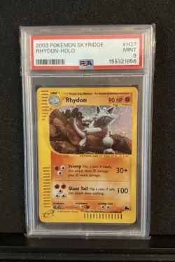 Pokemon 2003 Skyridge Rhydon Holo Psa 9 H27/H32 - Image 1