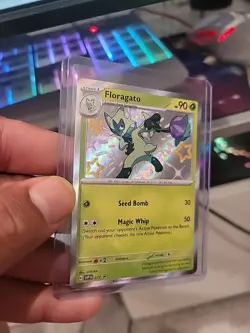 Pokemon Paldean Fates Black Star Promo Shiny Floragato 077 - Image 2