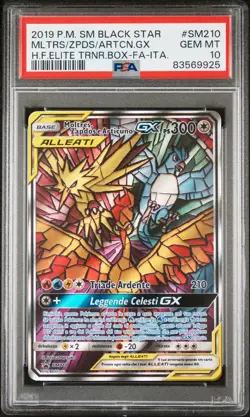 Moltres, Zapdos & Articuno Gx SM210 **ITALIAN** Promo Pokemon PSA 10 - Image 1