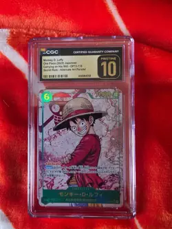 2025 ONE PIECE OP13 118 MONKEY D. LUFFY ALT ART CGC PRISTINE 10 JAPANESE - Image 3