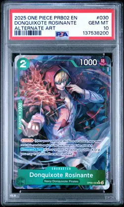 2025 ONE PIECE PRB02-PREMIUM BOOSTER VOL.2 #030 DONQUIXOTE ROSINANTE PSA 10 - Image 1
