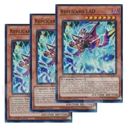 Yugioh - Replicard LAD x 3 - 1st Edition Super Rare NM - Free Holo Card - Image 1