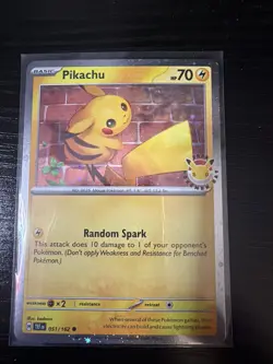 Pokemon Pikachu 051/162 2026 Pokemon Day Stamped Promo 30th Anniversary TCG Card - Image 1