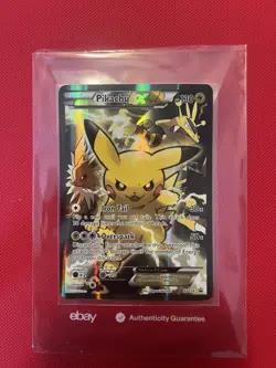 Pokemon TCG Pikachu EX XY124 Black Star Promo Full Art Holo Card - LP+ - Image 1