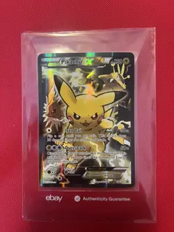 Pokemon TCG Pikachu EX XY124 Black Star Promo Full Art Holo Card - LP+ - Image 3