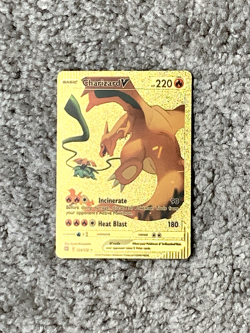 Charizard V HP220 Incinerate Gold Foil Fan Art Card NM!!! - Image 1