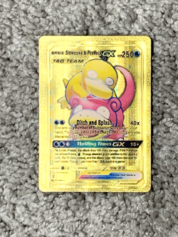 Slowpoke&Psyduck GX HP250 Ditch & Splash Gold Foil Fan Art Card - Image 1