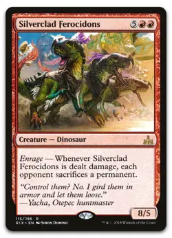 Silverclad Ferocidons #115 (NM) Rivals of Ixalan RIX Magic MTG - Image 1