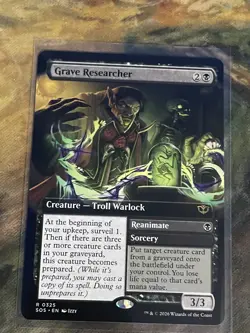 MTG Grave Researcher #0325 Extended Art Rare Secrets of Strixhaven (SOS) - Image 1