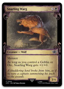 Snarling Warg (Showcase Scrolls) #560 (NM) Lord of the Rings LTR Magic MTG - Image 1