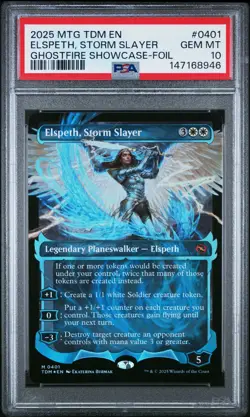 2025 MTG TARKIR: DRAGONSTORM #0401 ELSPETH, STORM SLAYER PSA 10 - Image 1