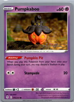Pumpkaboo 076/203 2022 Pokemon World Championships Evolving Skies Variant E NM - Image 1