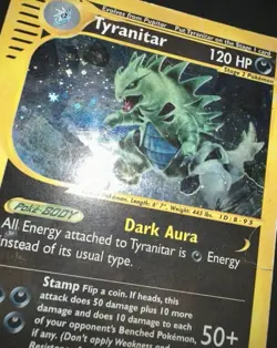Pokemon Card-Tyranitar-29/165-Expedition- Holo-ENG-PL - Image 2