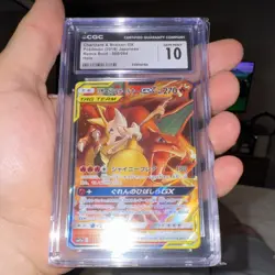The Pokemon Company CGC 10 Charizard & Braixen GX 008/064 Sm11a Holo JP 2019 - Image 1