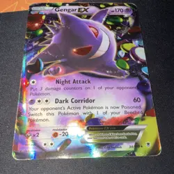Pokemon TCG Gengar EX 34/119 Phantom Forces Holo Rare 170 HP Basic English - Image 2