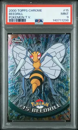 2000 Topps Chrome Pokemon T.V. Beedrill #15 Pokemon T.V. PSA 9 - Image 1