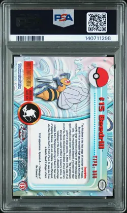 2000 Topps Chrome Pokemon T.V. Beedrill #15 Pokemon T.V. PSA 9 - Image 2