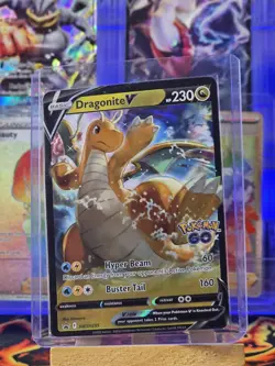 Dragonite V SWSH235 Pokemon GO Promo Holo 230 HP Black Star Pokemon TCG - Image 3