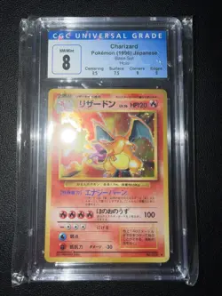 1996 Pokemon Base Set Japanese #6 Charizard-Holo CGC 8 W/ Subgrades Near Mint - Image 3