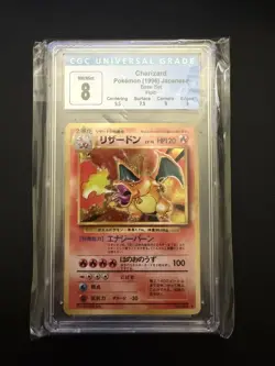 1996 Pokemon Base Set Japanese #6 Charizard-Holo CGC 8 W/ Subgrades Near Mint - Image 4