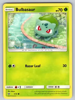 Bulbasaur 1/73 Common Shining Legends Pokemon Near Mint - Image 1