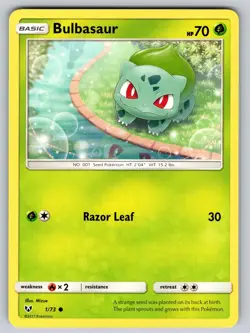 Bulbasaur 1/73 Common Shining Legends Pokemon Near Mint - Image 1