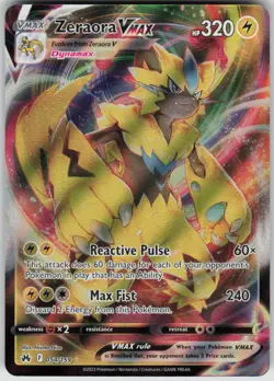 Pokemon Zeraora VMAX Ultra Rare Crown Zenith 054/159 NM - Image 1