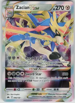 Pokemon Zacian VSTAR Ultra Rare Crown Zenith 096/159 NM - Image 1