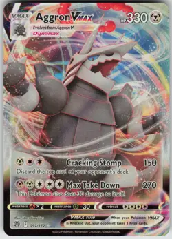 Pokemon Aggron VMAX Ultra Rare SWSH09: Brilliant Stars 097/172 NM - Image 1