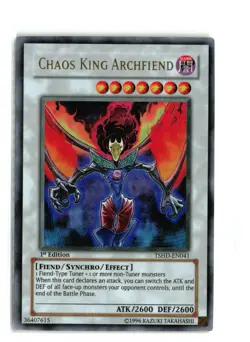 CHAOS KING ARCHFIEND TSHD-EN041 1st EDITION ULTRA RARE YUGIOH TCG LP - Image 1