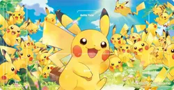 Pokemon Card Game Rubber Playmat Pikachu Large Collection Pokemon Center Japan - Image 1