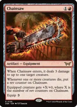 ~ Chainsaw ~ NM Foil ~ Duskmourn: House of Horror ~ MTG ~ - Image 1