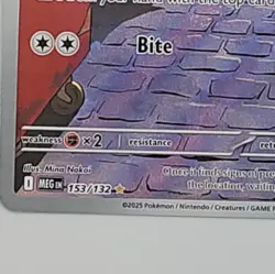 Pokemon Gumshoos 153/132 Me01 Mega Evolution Holo Rare Full Art Ability Card - Image 2