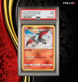 CARTA POKEMON RADIANT CHARIZARD 020/159 PSA 9 ENG TCG CARD CROWN ZENITH - Image 1