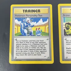 Pokemon Personality Test 102/105 & Broken Ground Gym 92/105 Trainer Card Lot - Image 2