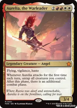 Aurelia, the Warleader [FDN - 651] - NM TCG MTG - Image 1