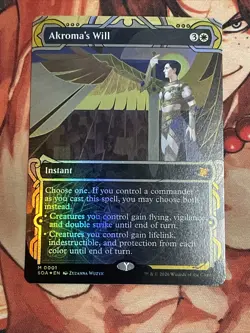 Akroma's Will-Secrets Of Strixhaven Mystical Archive Borderless Foil #1 NM MTG - Image 1
