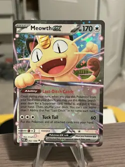 Pokemon Meowth ex 062/088 ME03: Perfect Order Double Rare NM - Image 1