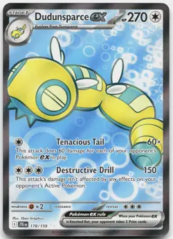 Dudunsparce ex 178/159 Ultra Rare Journey Together Pokemon Near Mint - Image 1