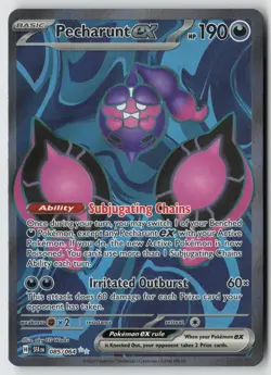 Pecharunt ex 085/064 Ultra Rare Shrouded Fable Pokemon Near Mint - Image 1