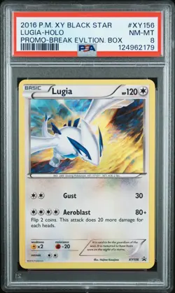 2016 POKEMON XY BLACK STAR PROMO LUGIA #XY156 PSA 8 NEAR MINT #124962179 - Image 1